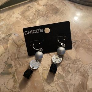 Chico’s Black and Silver Earrings